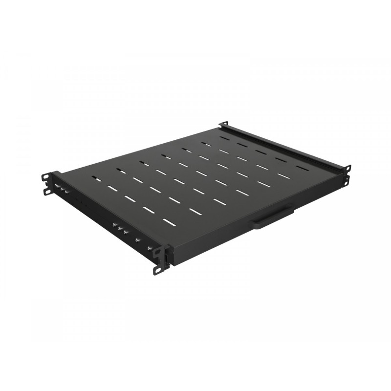 Półka wysuwana do szaf rack 19 cali  350mm czarna | PartsPC.pl