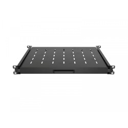 Półka wysuwana do szaf rack 19 cali  350mm czarna | PartsPC.pl