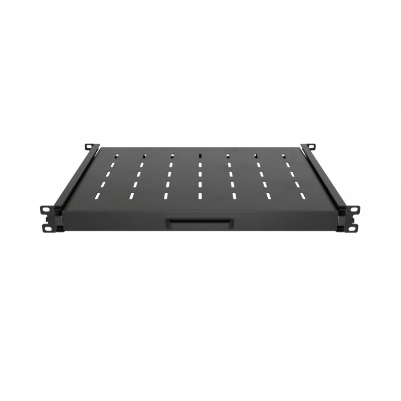 Półka wysuwana do szaf rack 19 cali  350mm czarna | PartsPC.pl