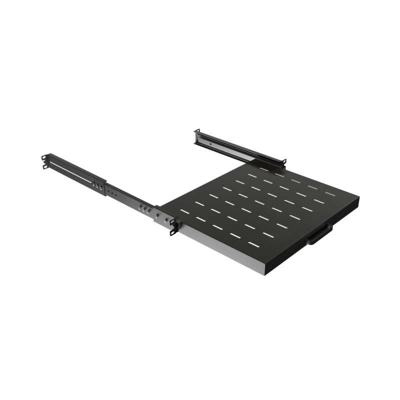 Półka wysuwana do szaf rack 19 cali  350mm czarna | PartsPC.pl