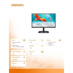 Monitor AOC 21,5" 22B2H/EU VGA HDMI - Monitory LCD | PartsPC.pl