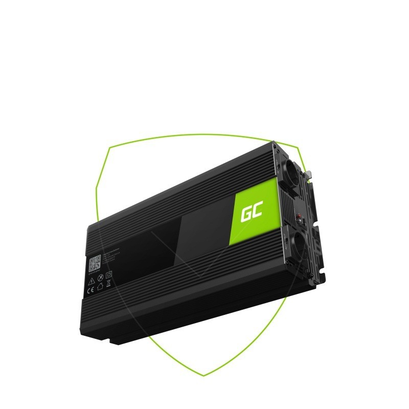 Green Cell Przetwornica 12V/230V 1500W/3000W Mod sinus | PartsPC.pl