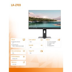 AG NEOVO Monitor biurkowy LA-2703 IPS VA FHD HDMI VGA DP | PartsPC.pl