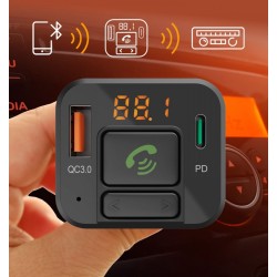 Transmiter FM z bluetooth i ładowarką 20W | PartsPC.pl