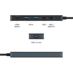 Hub Flex 5 Port USB-C Czarny | PartsPC.pl