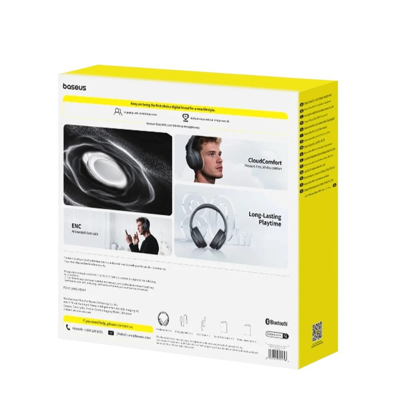 Słuchawki nauszne bluetooth 6.0 BASS BH1 LITE czarne | PartsPC.pl