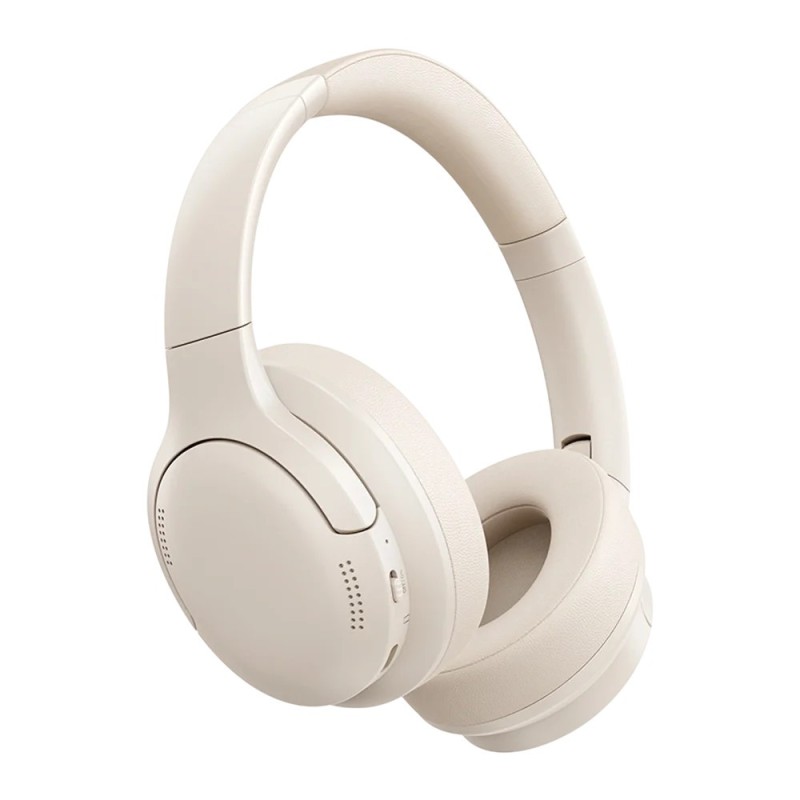 Słuchawki nauszne bluetooth 6.0 BASS LITE beżowe | PartsPC.pl