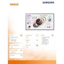 Monitor interaktywny Samsung 85" Flip Pro WM85B