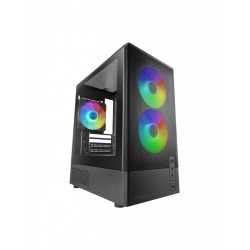 Obudowa MARS MC-ONYX Czarna mATX x3ARGB | PartsPC.pl