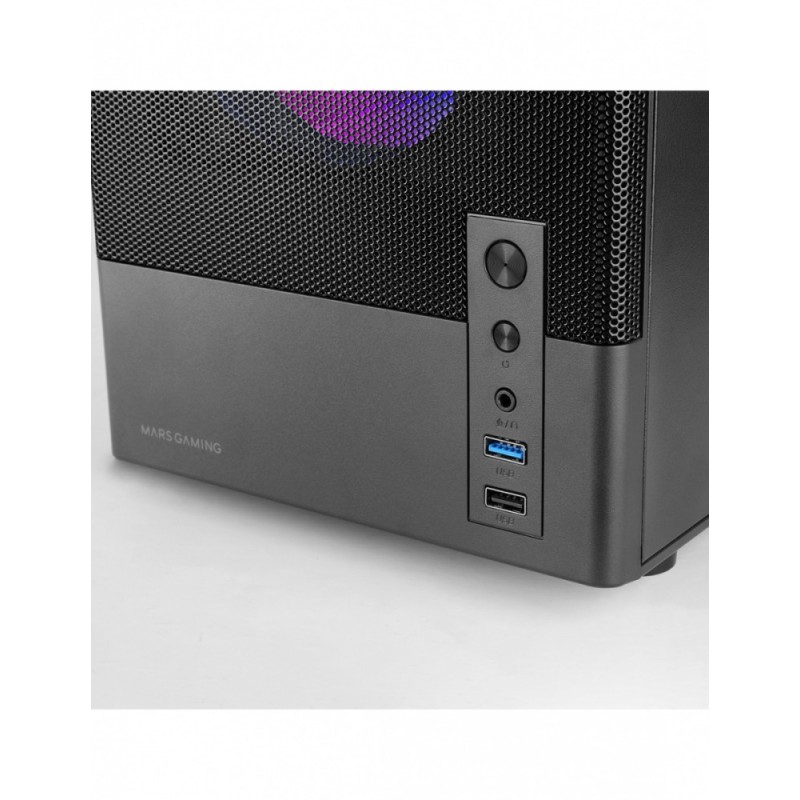 Obudowa MARS MC-ONYX Czarna mATX x3ARGB | PartsPC.pl