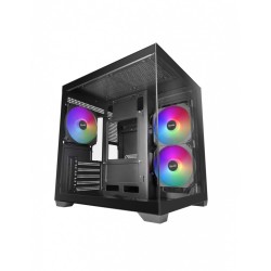 Obudowa MARS MC-VIEW3 Czarna mATX 3xARGB | PartsPC.pl