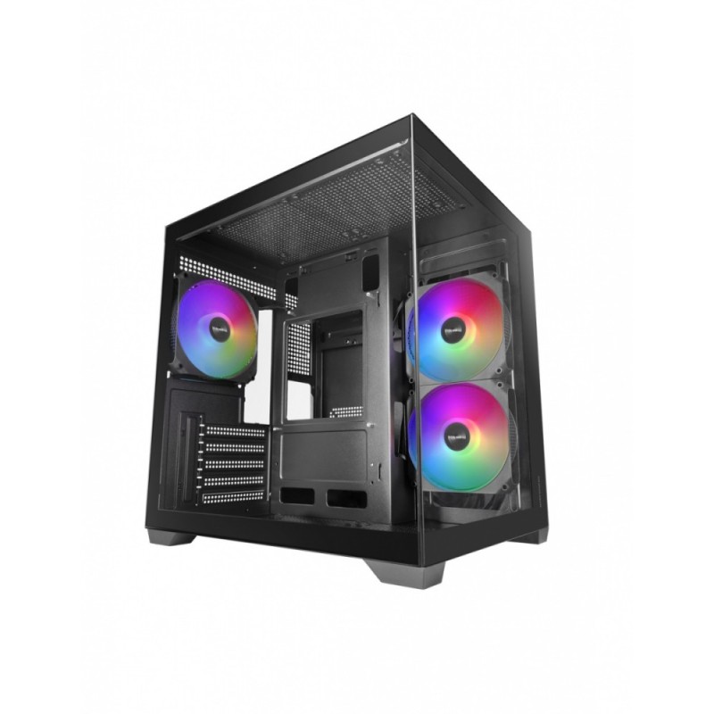 Obudowa MARS MC-VIEW3 Czarna mATX 3xARGB | PartsPC.pl
