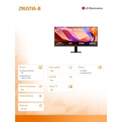 Monitor LG 29" UltraWide 29U511A-B IPS WFHD 100Hz HDMI DP | PartsPC.pl