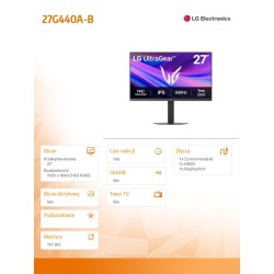 LG Electronics Monitor 27G440A-B 27 cali Ultra Gear FHD 240H… | PartsPC.pl