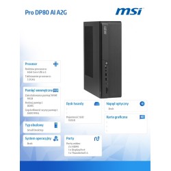 Komputer PRO DP80 AI A2G-083XEU nOS/Intel Core Ultra 5 225/1… | PartsPC.pl