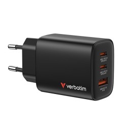 Ładowarka ścienna Verbatim Essentials GaN 65W USB-A 2xUSB-C … | PartsPC.pl
