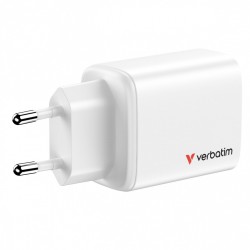 Ładowarka ścienna Verbatim Essentials GaN 65W USB-A 2xUSB-C … | PartsPC.pl