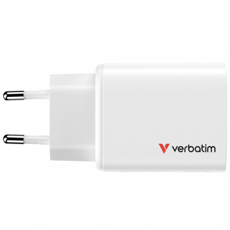 Ładowarka ścienna Verbatim Essentials GaN 65W USB-A 2xUSB-C … | PartsPC.pl