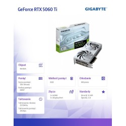 Gigabyte Karta graficzna GeForce RTX 5060 Ti EAGLE OC ICE 8G… | PartsPC.pl