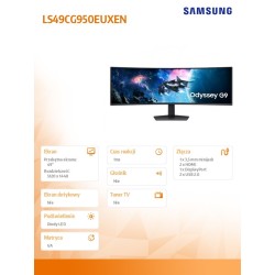 Samsung Monitor 49 cali Odysey G9 G95C VA 5120x1440 DQHD 32:… | PartsPC.pl
