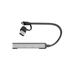 Hub USB-C/USB-A Metal 1x USB 3.0 + 3x USB 2.0 | PartsPC.pl