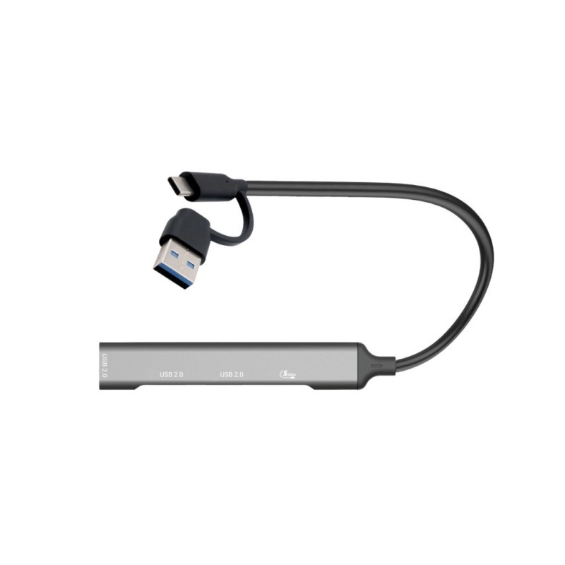 Hub USB-C/USB-A Metal 1x USB 3.0 + 3x USB 2.0 | PartsPC.pl