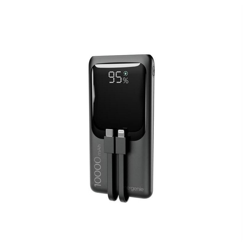 PowerBank 10000mAh ze zintegrowanymi kablami, LCD, QC3.0 20W… | PartsPC.pl