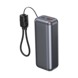 PowerBank LCD 10000mAh QC3.0 20W szary | PartsPC.pl