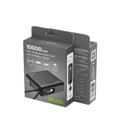 PowerBank 10000mAh 1xUSB-C/1xUSB-A 20W bezprzewodowy 15W cza… | PartsPC.pl