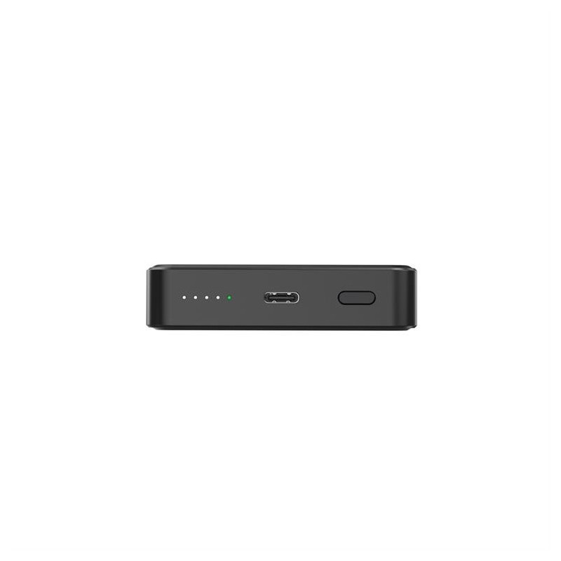 PowerBank 10000mAh 1xUSB-C PD 20W bezprzewodowy 15W czarny | PartsPC.pl