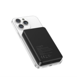 PowerBank 10000mAh 1xUSB-C PD 20W bezprzewodowy 15W czarny | PartsPC.pl