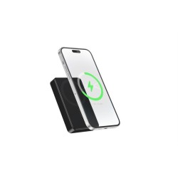 PowerBank 10000mAh 1xUSB-C PD 20W bezprzewodowy 15W czarny | PartsPC.pl