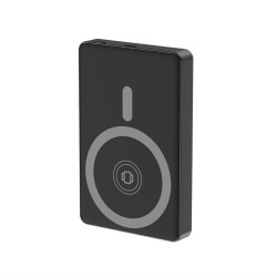 PowerBank 10000mAh LCD 1xUSB-C 20W bezprzewodowy 15W czarny | PartsPC.pl