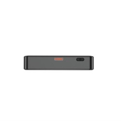 PowerBank 10000mAh LCD 1xUSB-C 20W bezprzewodowy 15W czarny | PartsPC.pl