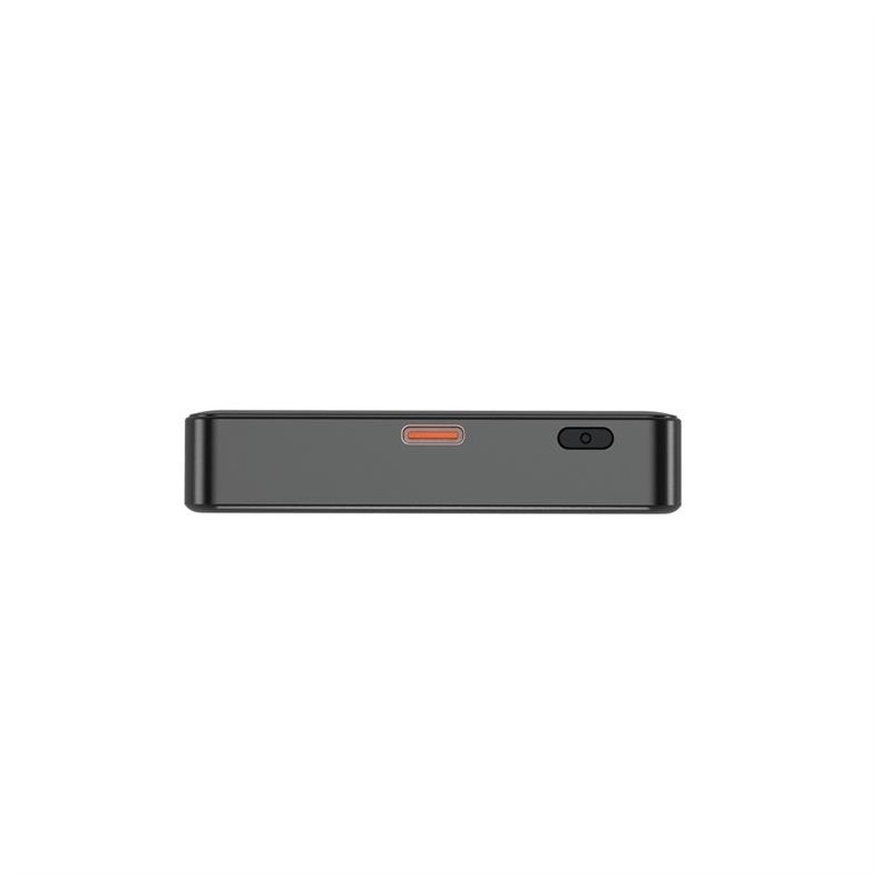 PowerBank 10000mAh LCD 1xUSB-C 20W bezprzewodowy 15W czarny | PartsPC.pl