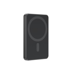 PowerBank bezprzewodowy, magnetyczny 5000mAh 15W czarny | PartsPC.pl