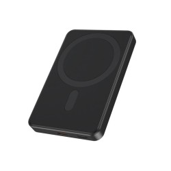 PowerBank bezprzewodowy, magnetyczny 5000mAh 15W czarny | PartsPC.pl