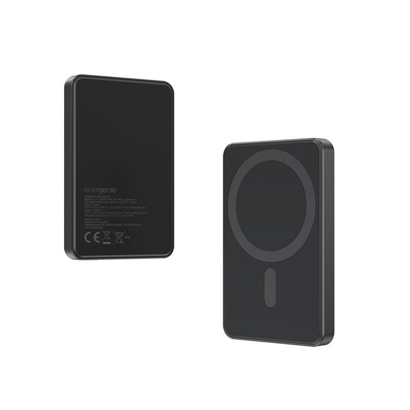 PowerBank bezprzewodowy, magnetyczny 5000mAh 15W czarny | PartsPC.pl