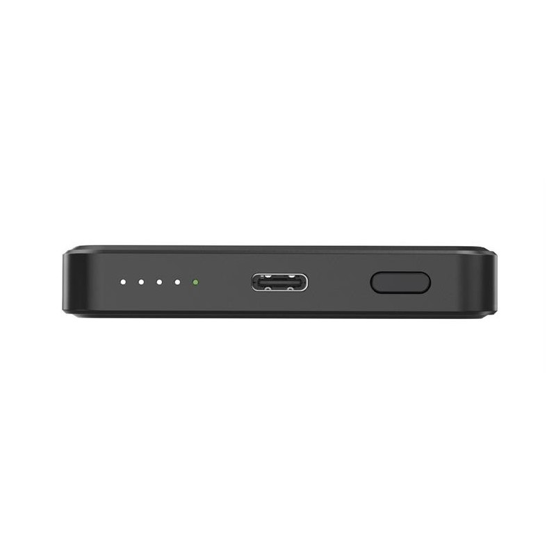 PowerBank bezprzewodowy, magnetyczny 5000mAh 15W czarny | PartsPC.pl