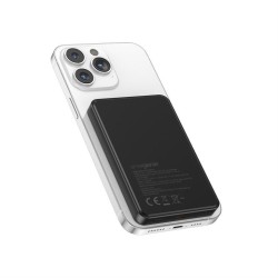 PowerBank bezprzewodowy, magnetyczny 5000mAh 15W czarny | PartsPC.pl