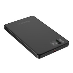 PowerBank bezprzewodowy, magnetyczny, LCD 5000mAh 15W czarny | PartsPC.pl
