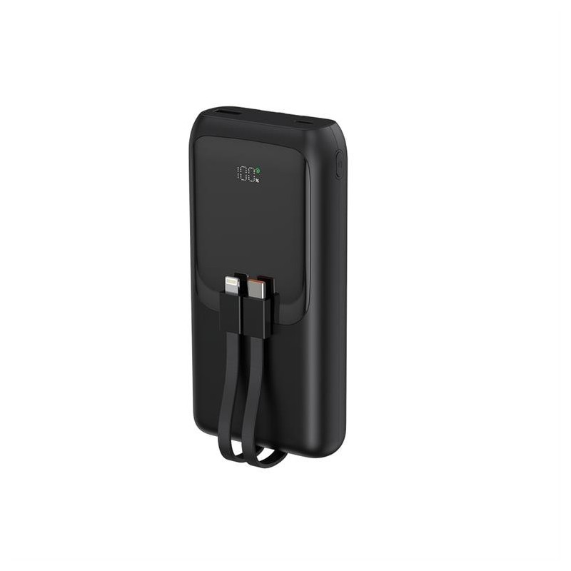 PowerBank 20000mAh ze zintegrowanymi kablami QC 3.0 LCD 20W … | PartsPC.pl