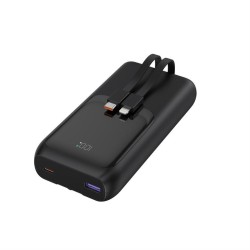PowerBank 20000mAh ze zintegrowanymi kablami QC 3.0 LCD 20W … | PartsPC.pl