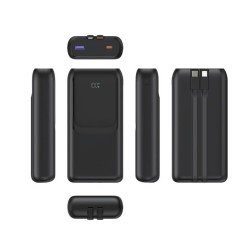 PowerBank 20000mAh ze zintegrowanymi kablami QC 3.0 LCD 20W … | PartsPC.pl