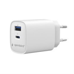 Ładowarka uniwersalna 1xUSB-C/A QC 3.0 PD 45W biała | PartsPC.pl
