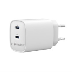 Ładowarka uniwersalna 2xUSB-C PD 45W biała | PartsPC.pl