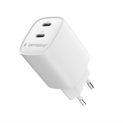 Ładowarka uniwersalna 2xUSB-C PD 45W biała | PartsPC.pl