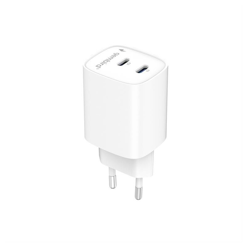 Ładowarka uniwersalna 2xUSB-C PD 45W biała | PartsPC.pl