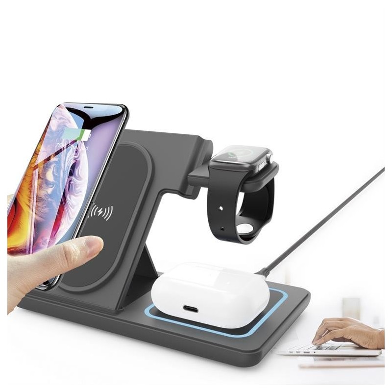 Ładowarka bezprzewodowa 3w1 15W Apple-Iphone, Watch, Airpods… | PartsPC.pl