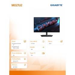 Gigabyte Monitor 27 cali MO27U2 GAMING 4K UHD 240Hz DP HDMI | PartsPC.pl
